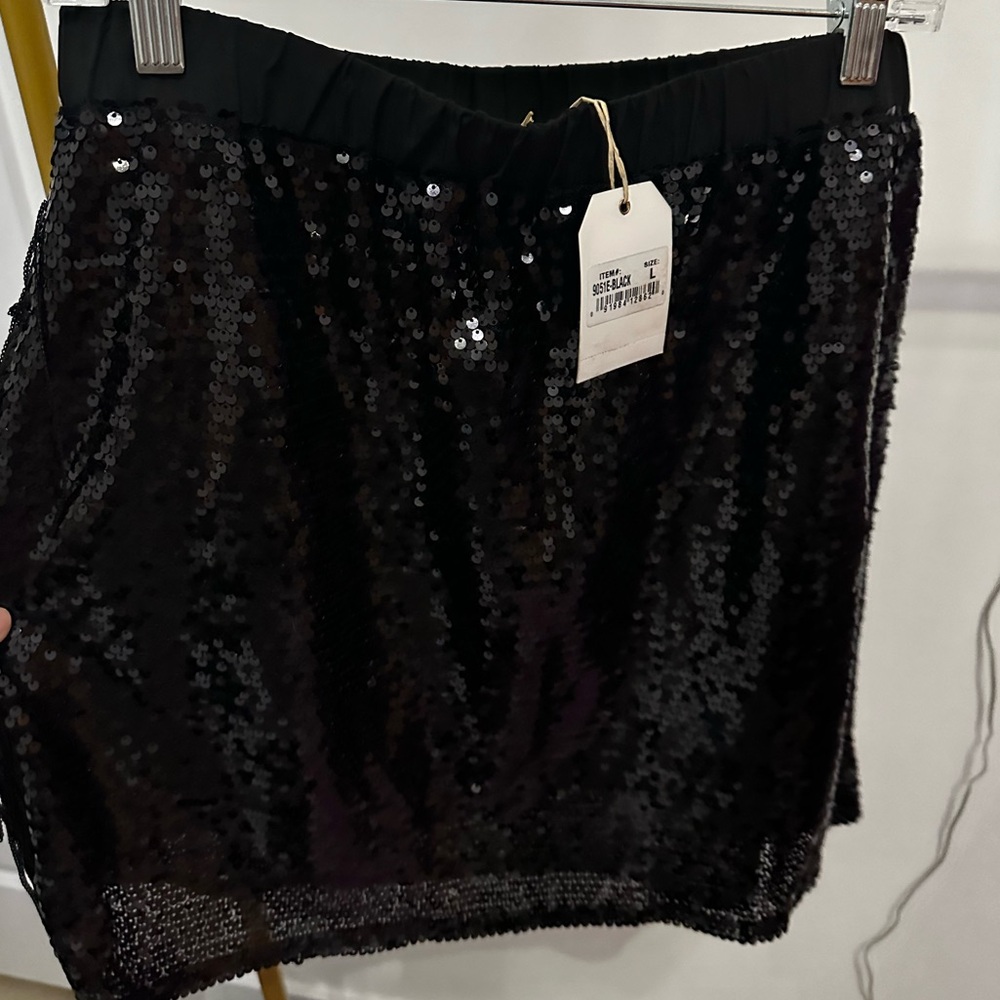 Sequin and Fringe mini skirt